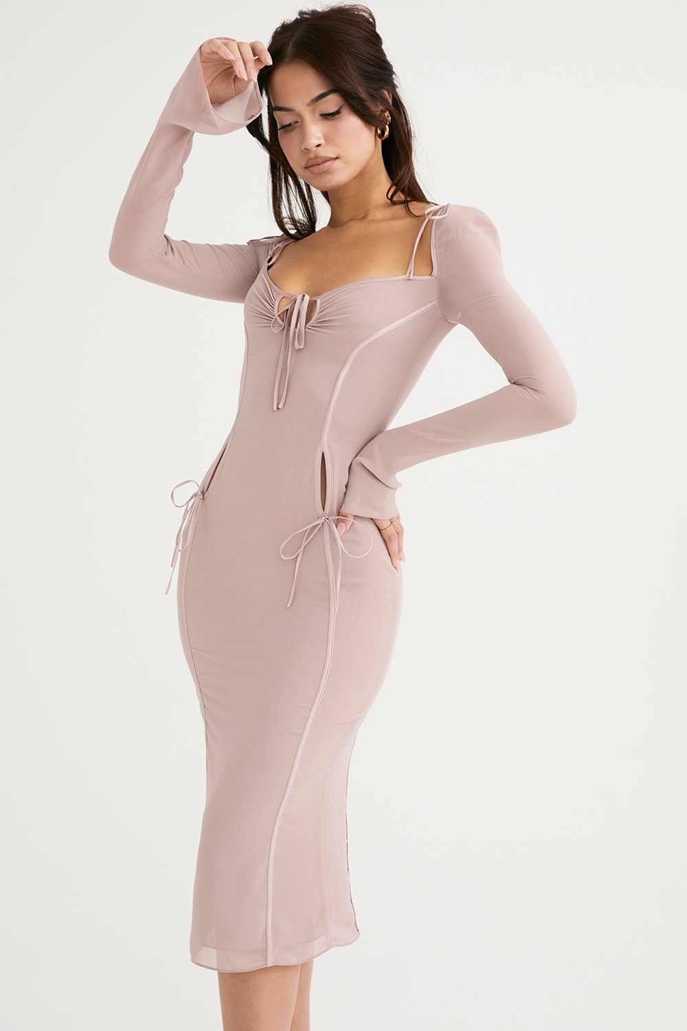 Ophelia  Crystal Cutout Midi Dress — image 5