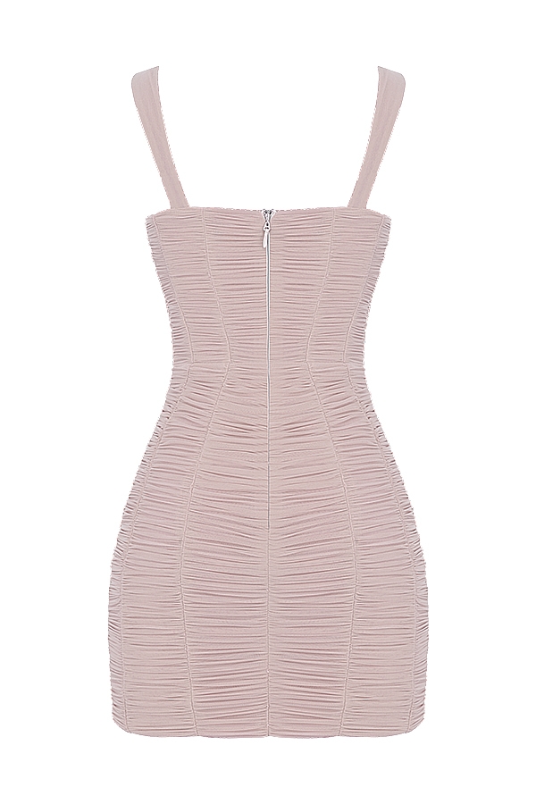 Cate  Crystal Ruched Mesh Mini Dress — image 13