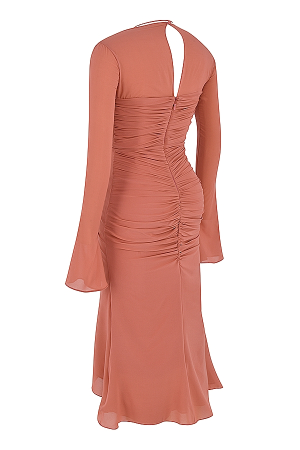Reine  Rose Real Silk Ruffle Midi Dress — image 14