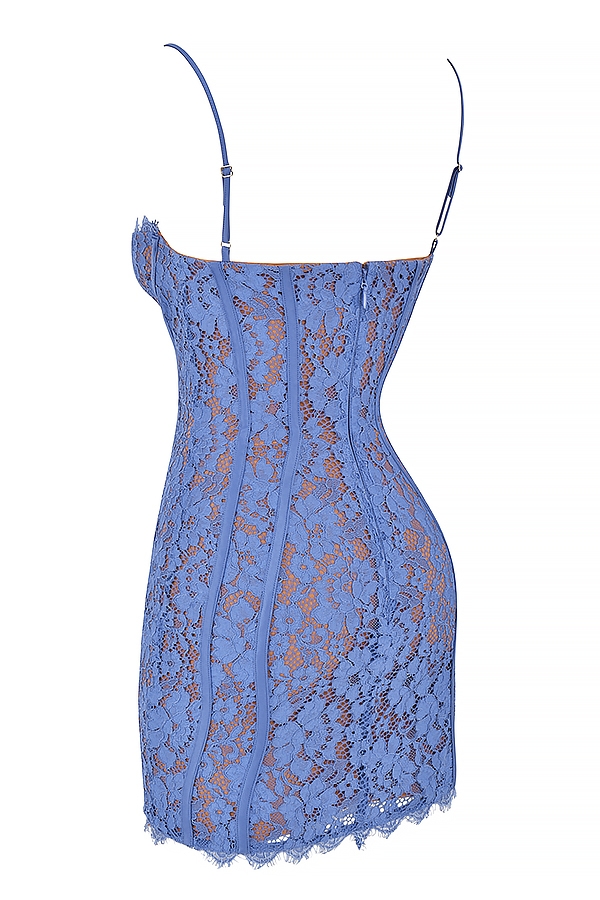 Lala  Lavender Lace Mini Dress — image 15