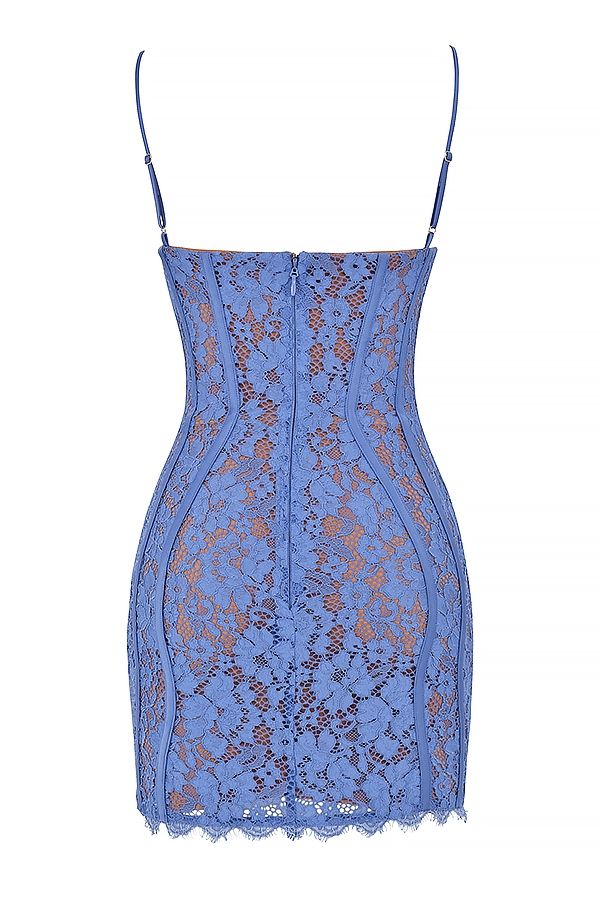 Lala  Lavender Lace Mini Dress — image 16