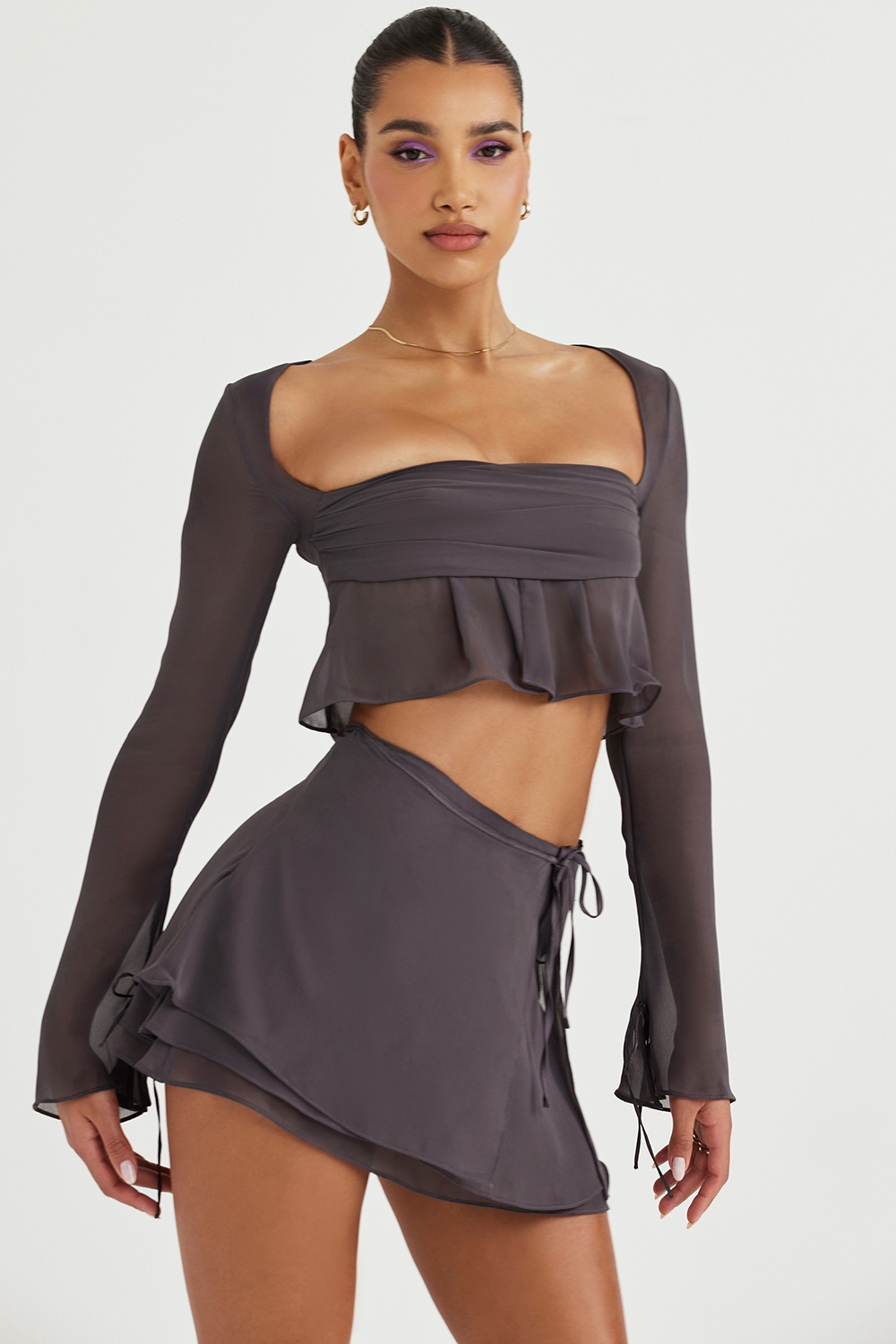 Athena Shadow Long Sleeve Floaty Top