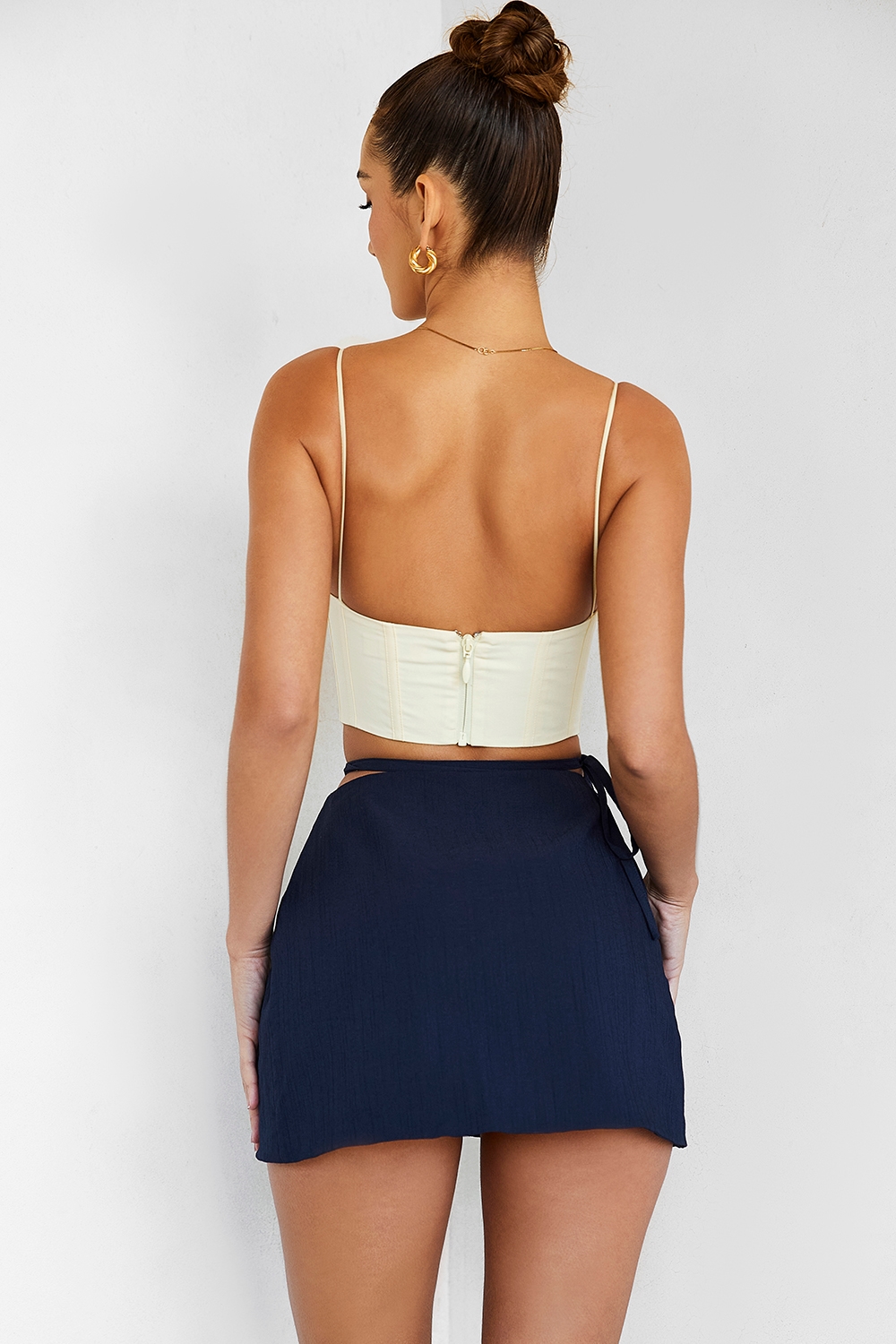 Pixie Mistress Rocks  Navy Wrap Front Mini Skirt - SALE — image 6