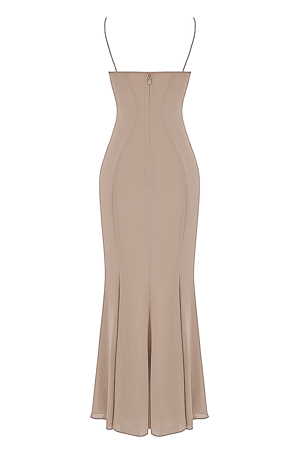 Loren  Latte Corset Maxi Dress — image 16