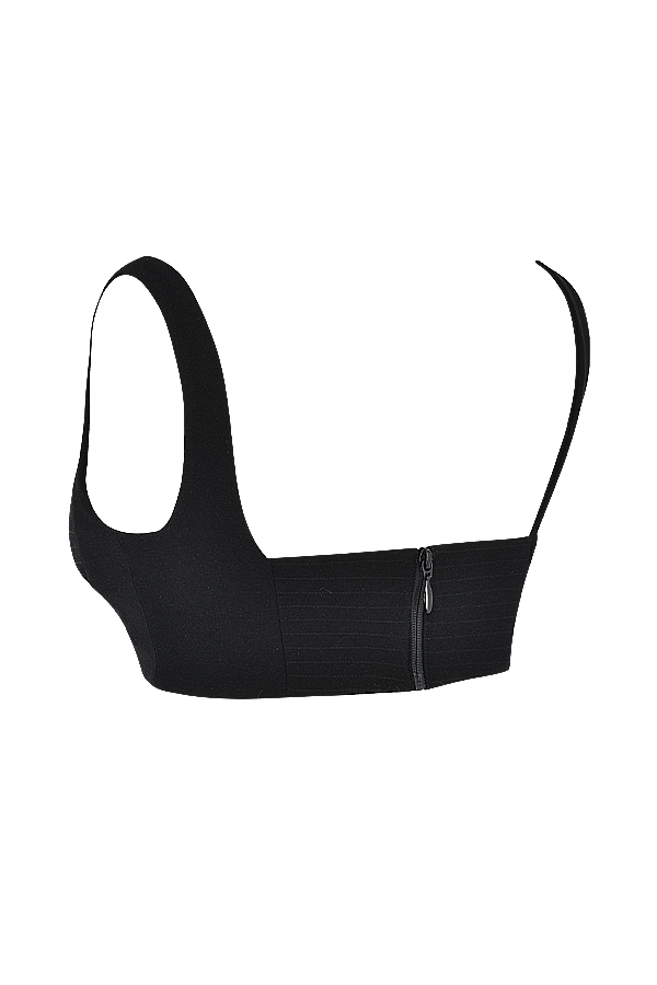 Luciana  Black Pleated Bandeau Top — image 13