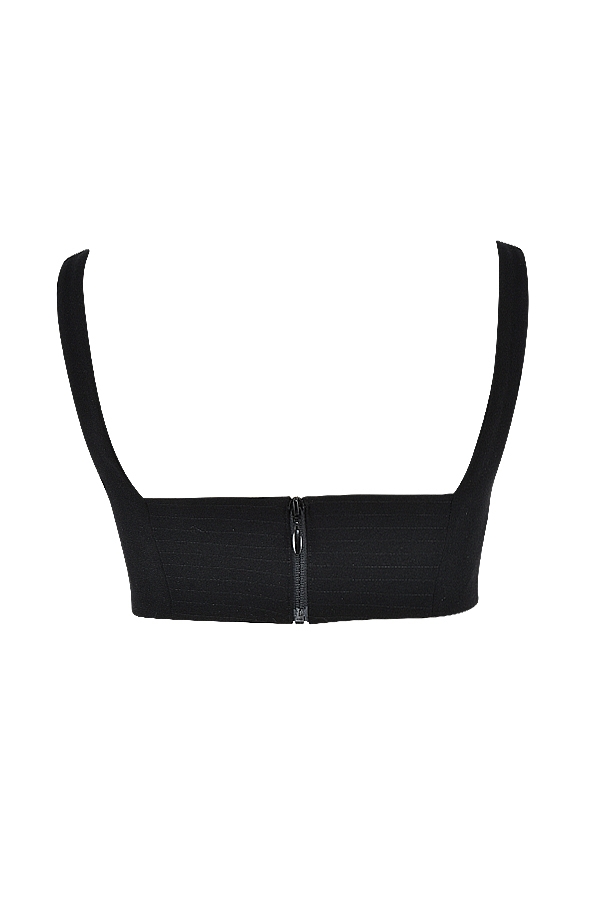 Luciana  Black Pleated Bandeau Top — image 14