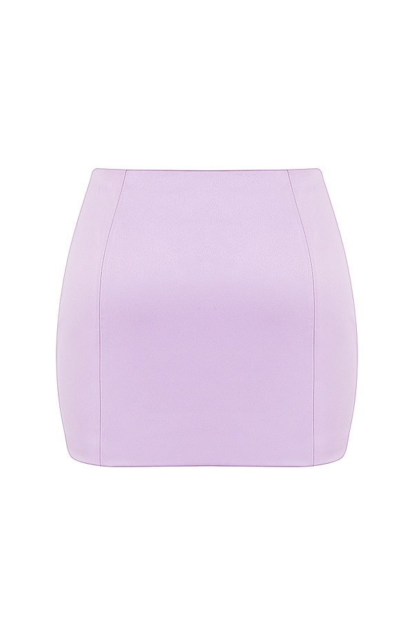 Elodie  Orchid Satin Mini Skirt — image 13