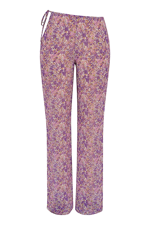 Keala  Violet Floral Cutout Trousers — image 9