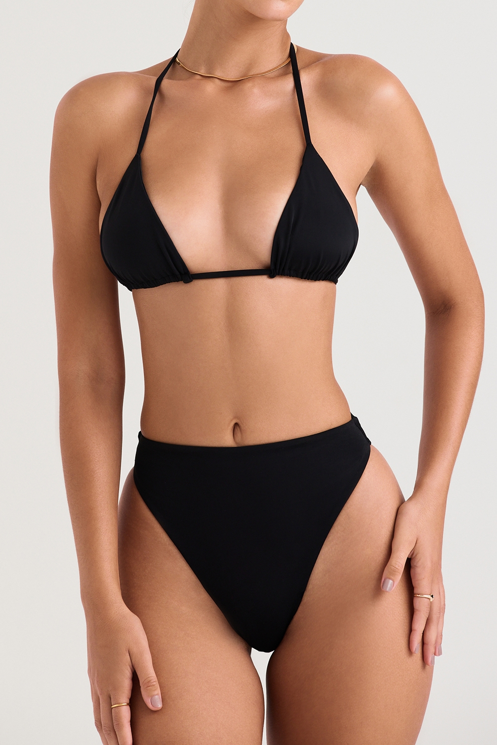 Mykonos  Black High Waist Bikini Bottom — image 8