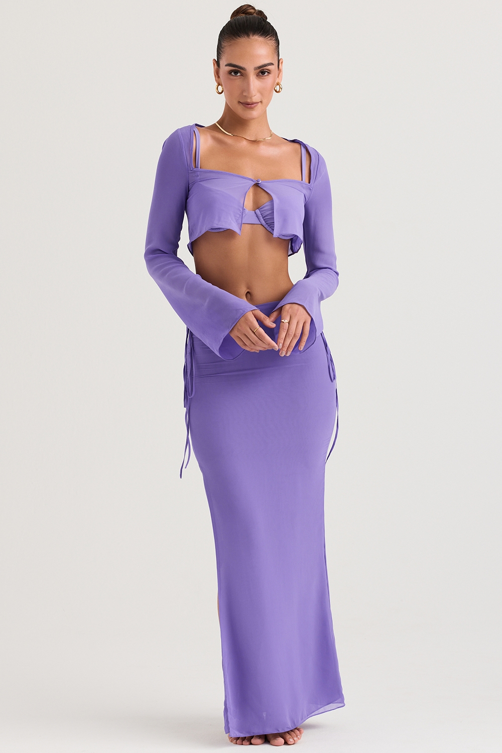 Amalfi  Violet Cutout Maxi Skirt — image 3