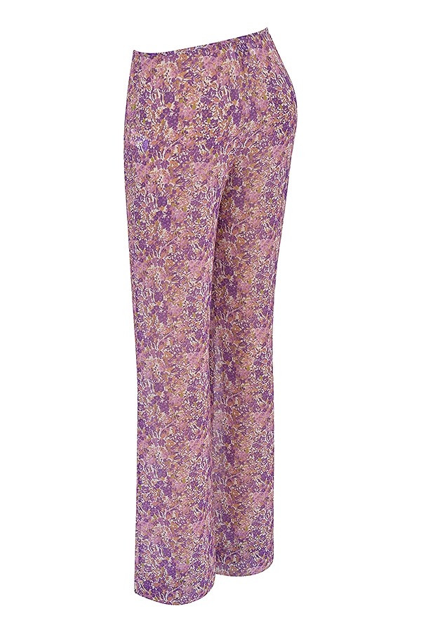 Keala  Violet Floral Cutout Trousers — image 10