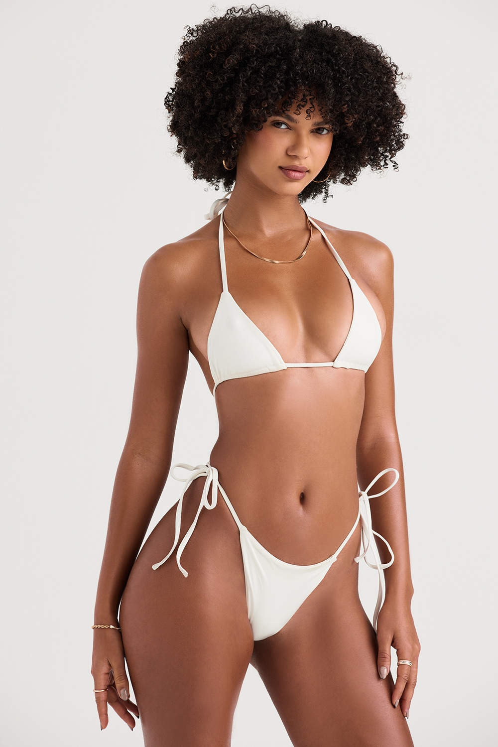 Santorini  Ivory Tie Side Bikini Bottom — image 6