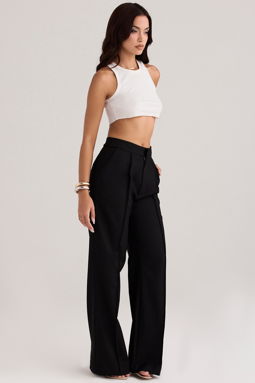 Alivia  Black Loose Fit Trousers — image 6
