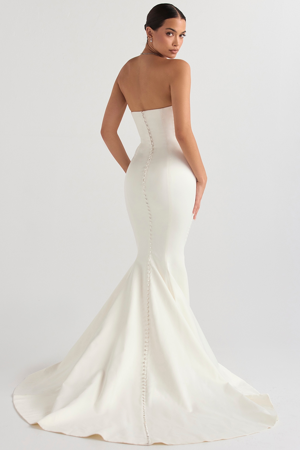 Giselle  Ivory Satin Strapless Bridal Gown — image 9
