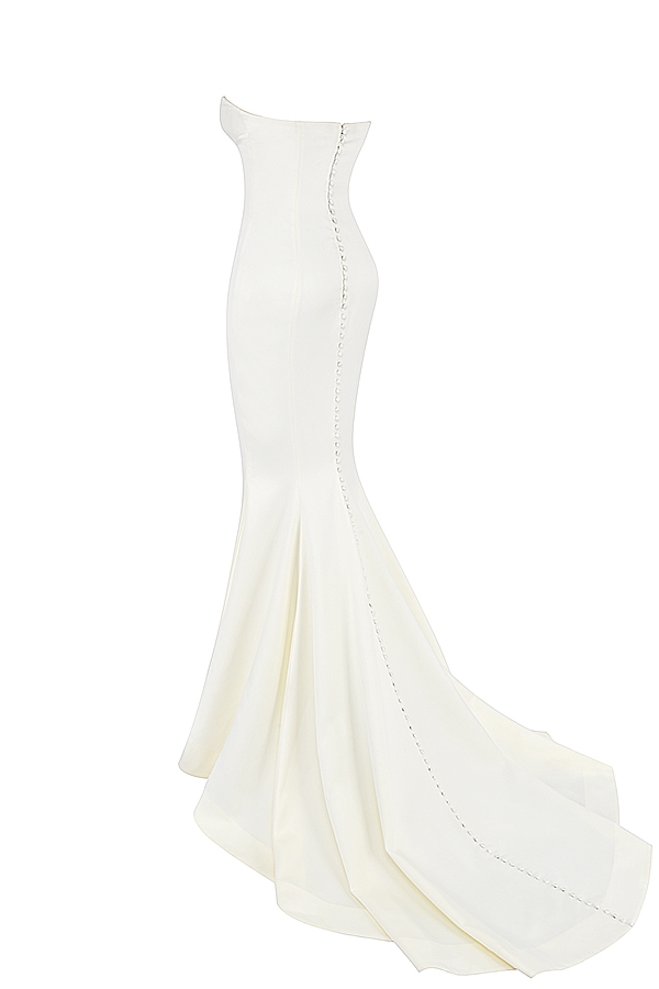 Giselle  Ivory Satin Strapless Bridal Gown — image 21