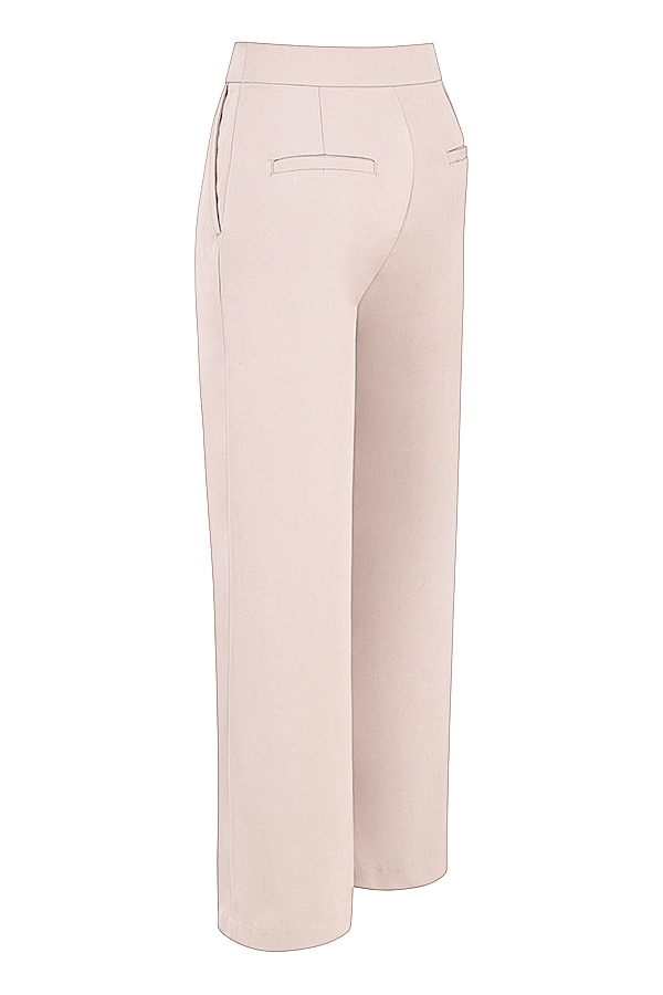 Alivia  Beige Loose Fit Trousers — image 11
