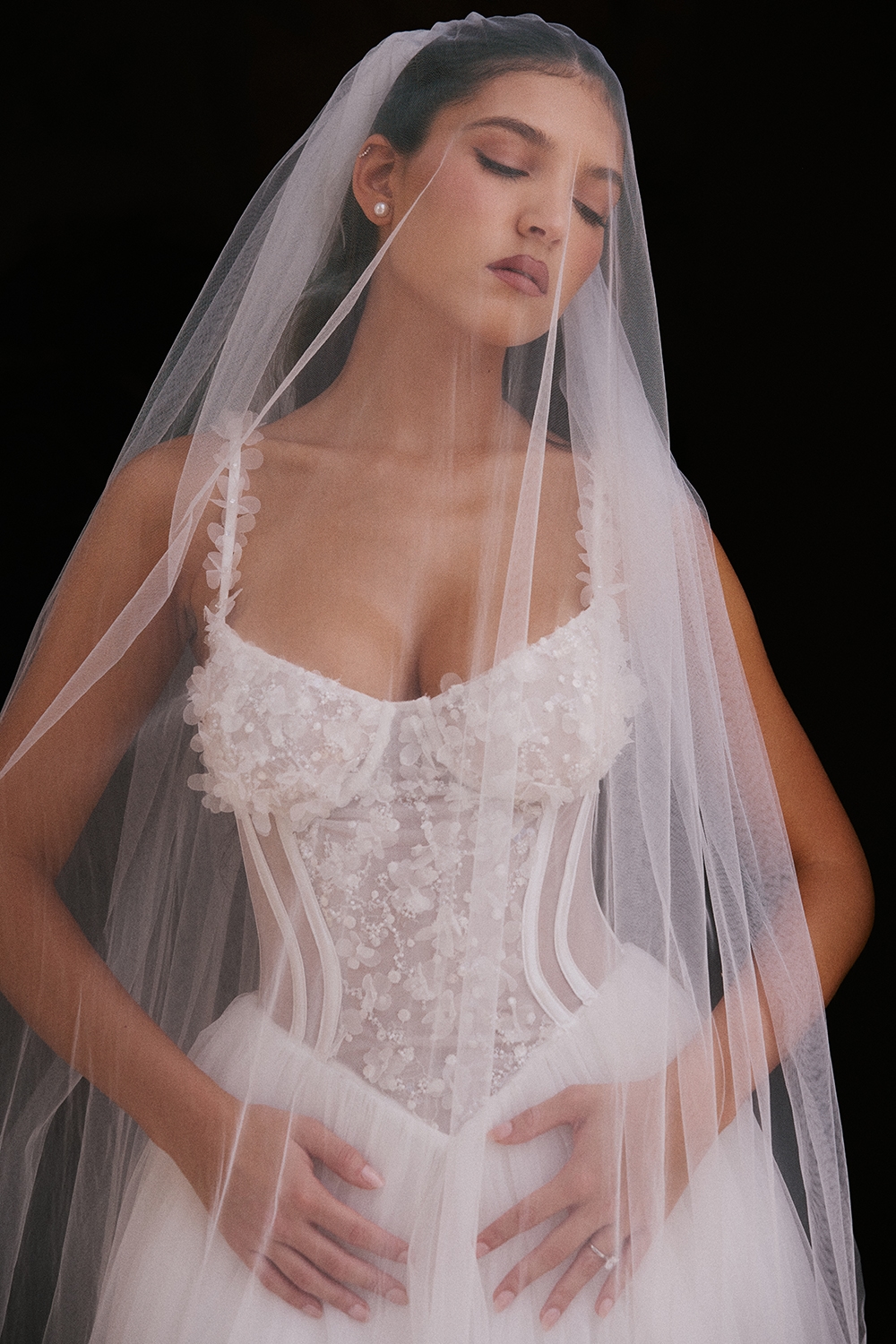Leone White Ultra Long Soft Tulle Veil