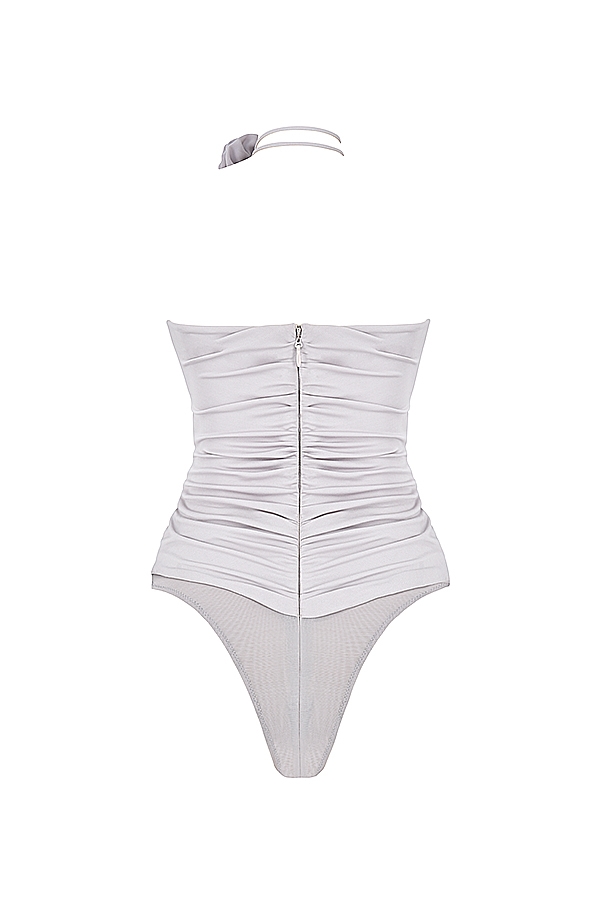 Joie  Grey Flower Trimmed Bodysuit — image 11