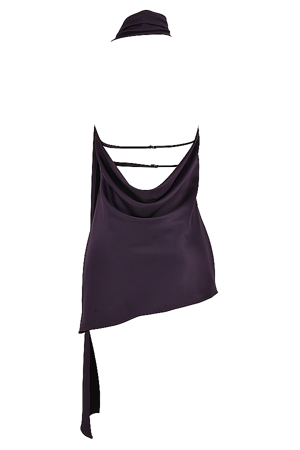 Aida  Night Shade Asymmetric Wrap Neck Dress — image 16