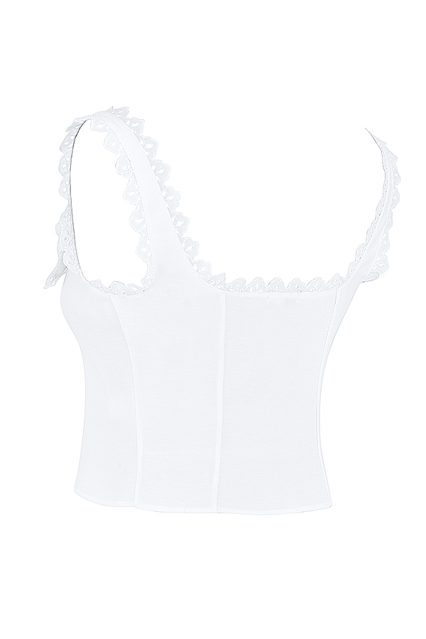 Amber  White Lace Trim Top — image 17