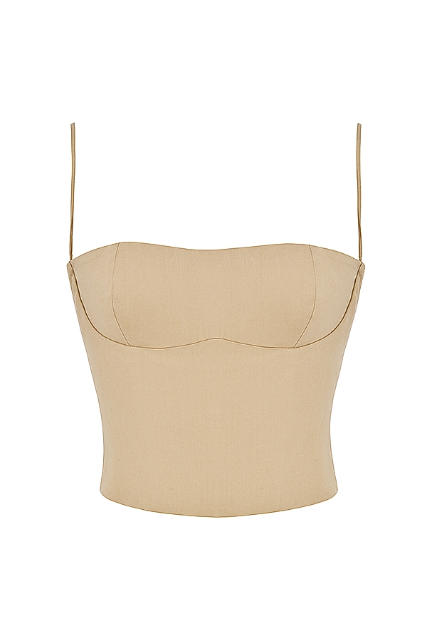 Audette  Camel Structured Corset — image 10