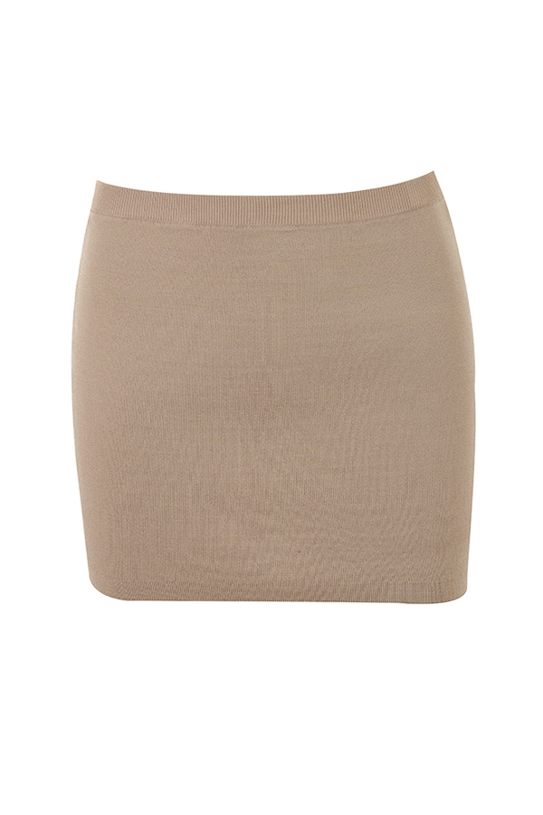 Mariella  Taupe Knit Mini Skirt — image 10