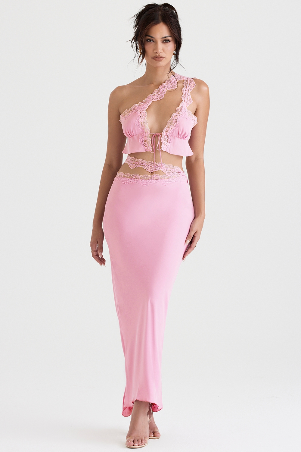 Lorena  Pink Floaty Cropped Top — image 3