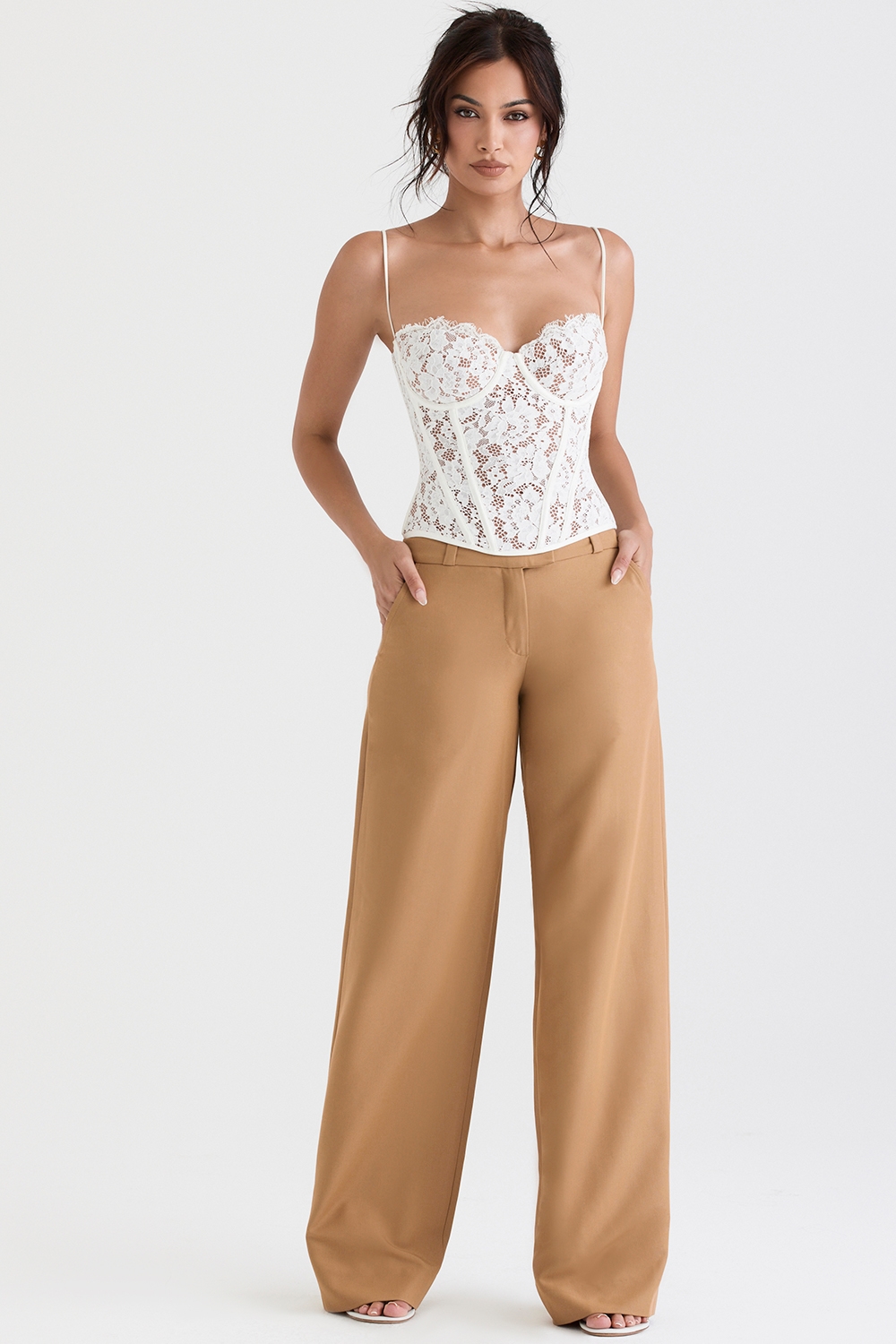Mila  Ivory Lace Underwired Corset — image 3