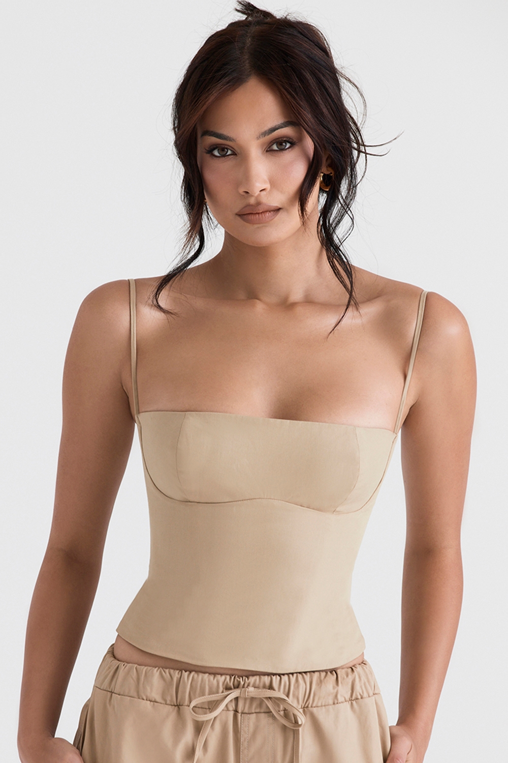 Audette  Camel Structured Corset — image 1