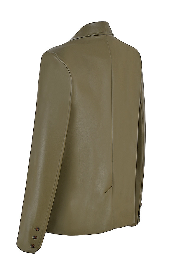 Mistress Rocks Avocado Tailored Vegan Leather Blazer - SALE — image 8