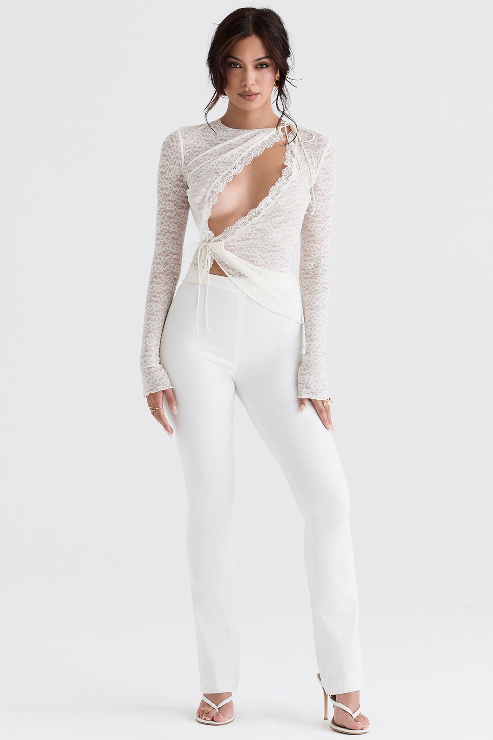 Laurel  Ivory High Waisted Trousers — image 5