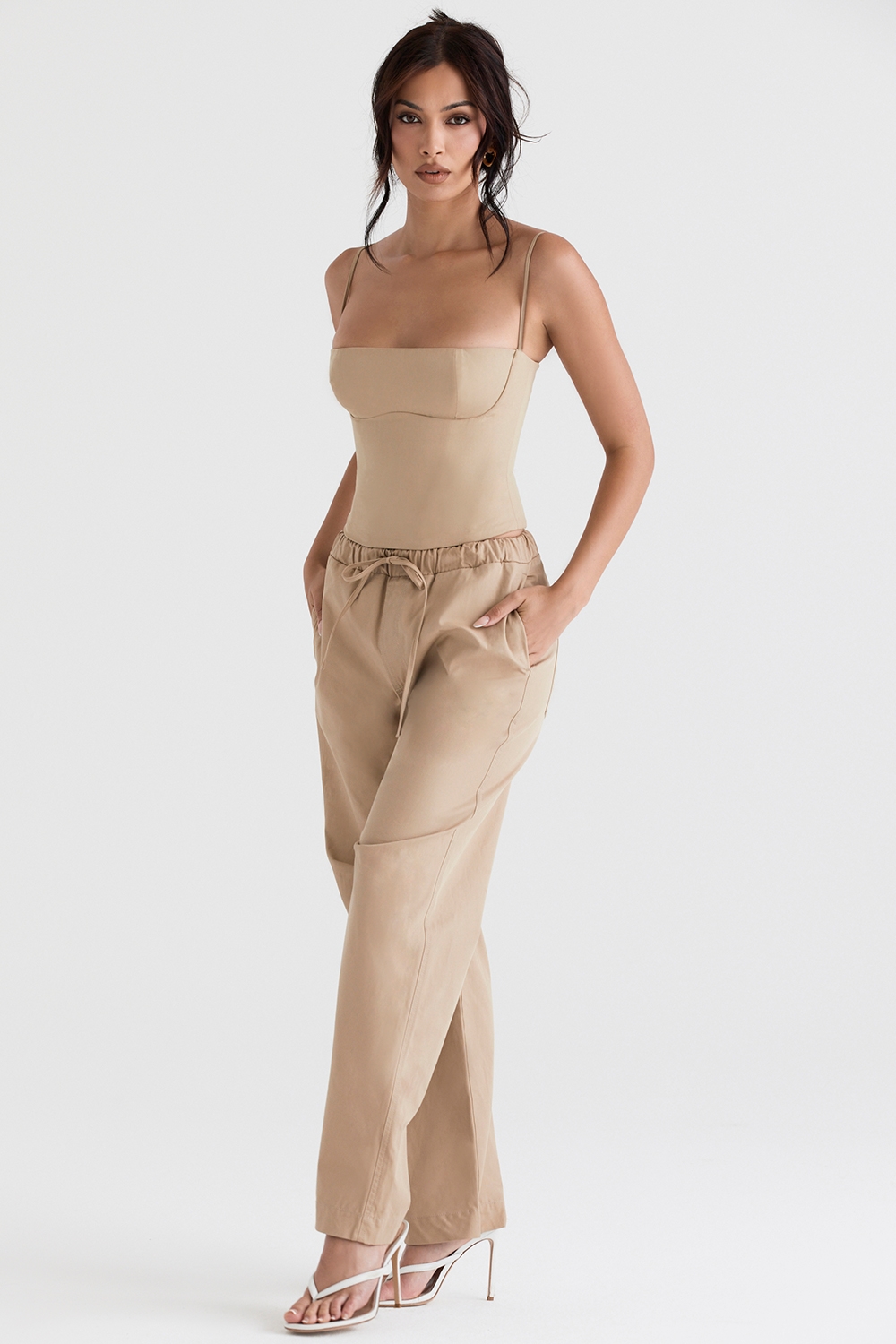 Luna  Camel Cargo Trousers — image 3