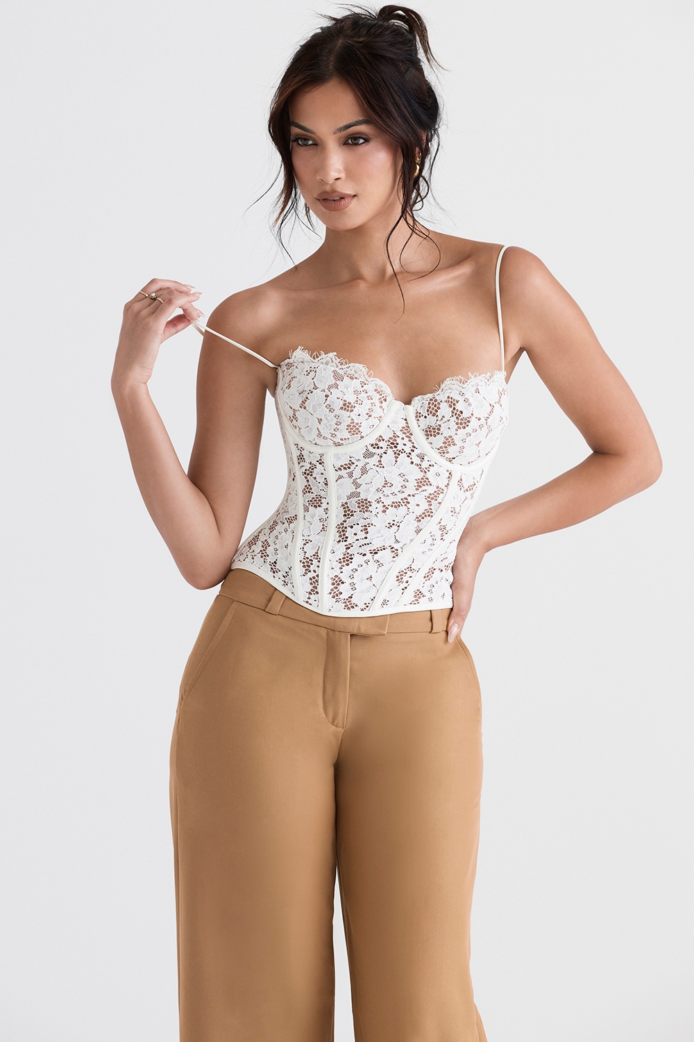 Mila  Ivory Lace Underwired Corset — image 6