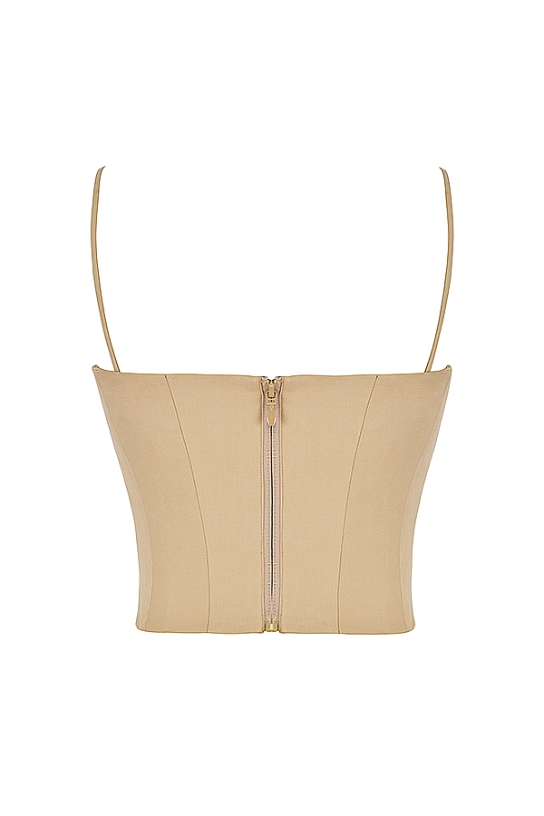 Audette  Camel Structured Corset — image 12