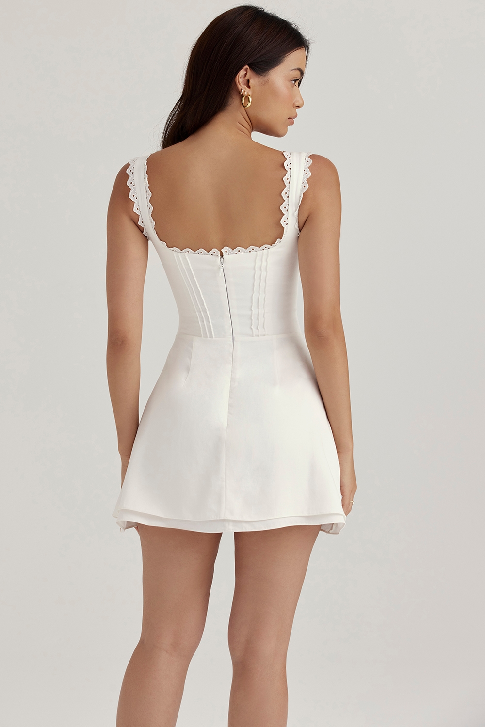 Tilly  White Pin Tuck Mini Dress — image 12