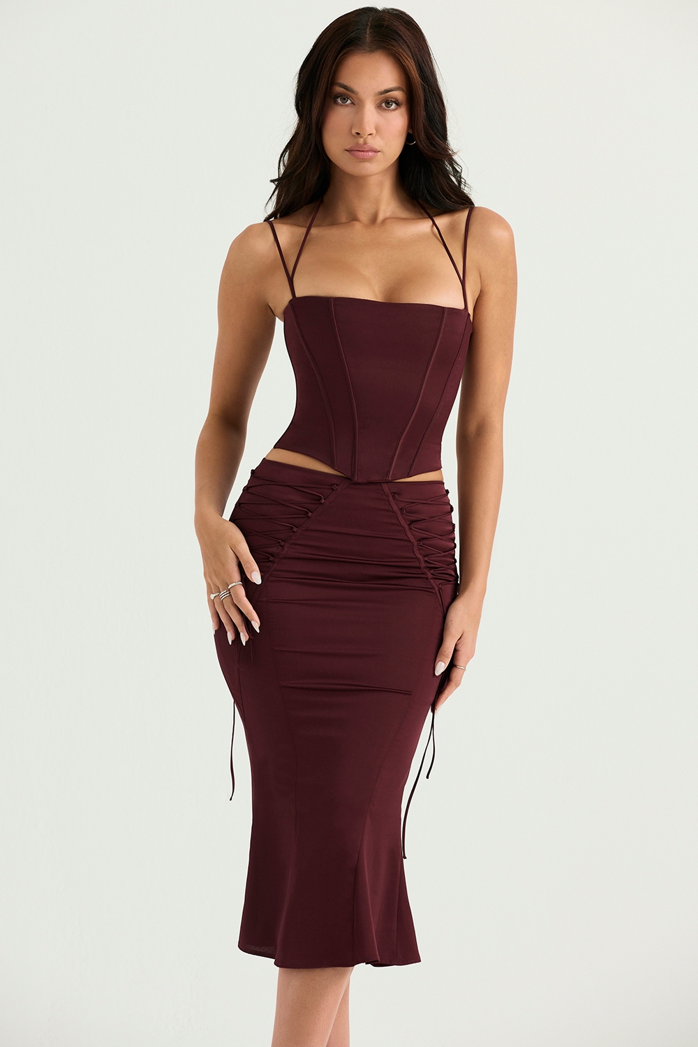Chantelle  Wine Satin Corset — image 5