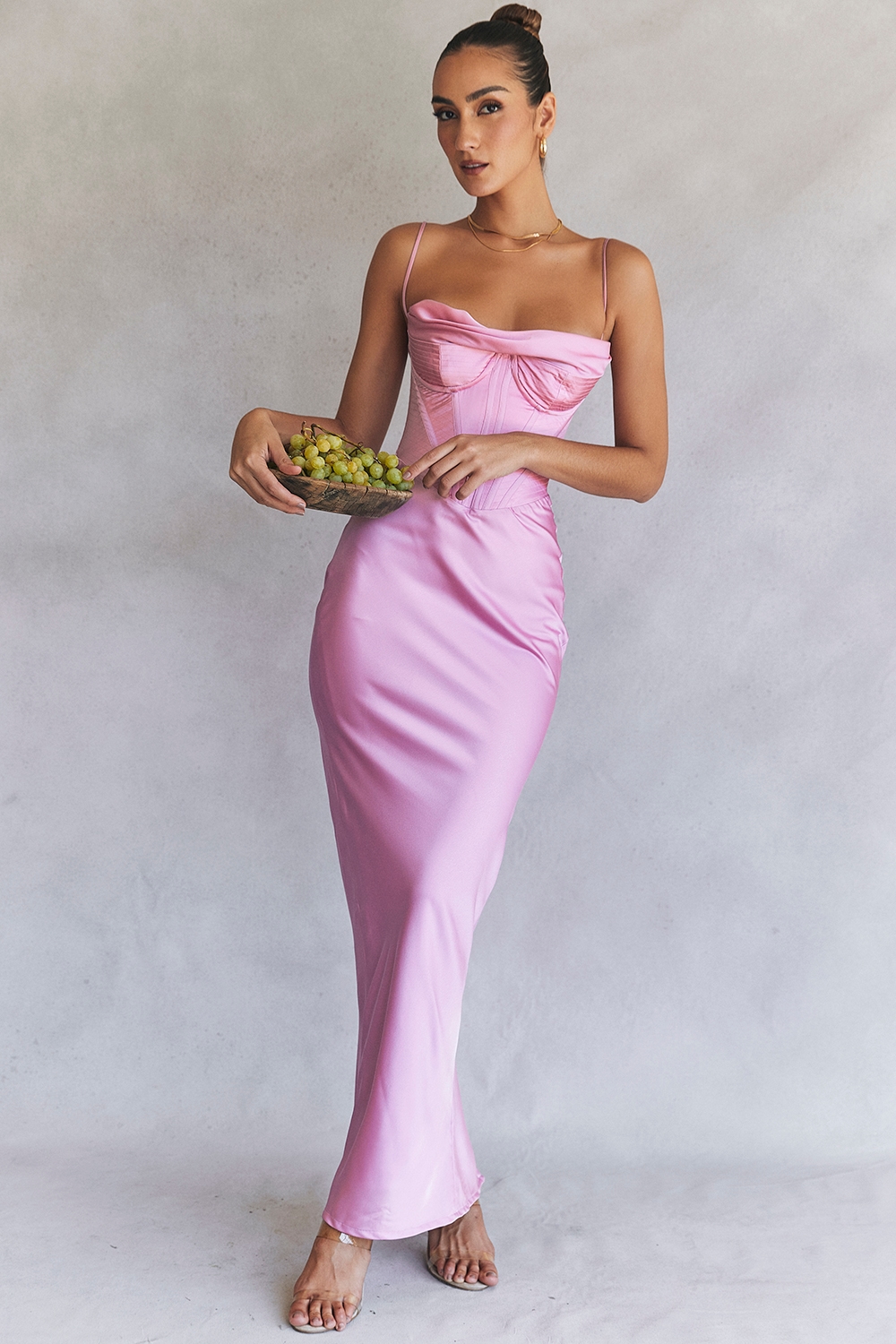 Charmaine  Pink Corset Maxi Dress — image 10