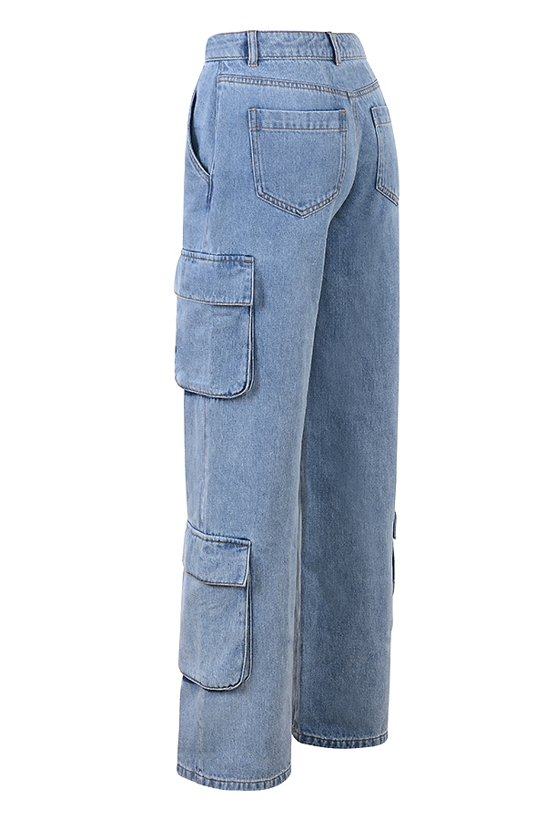 Ria  Blue Washed Utility Jeans — image 8