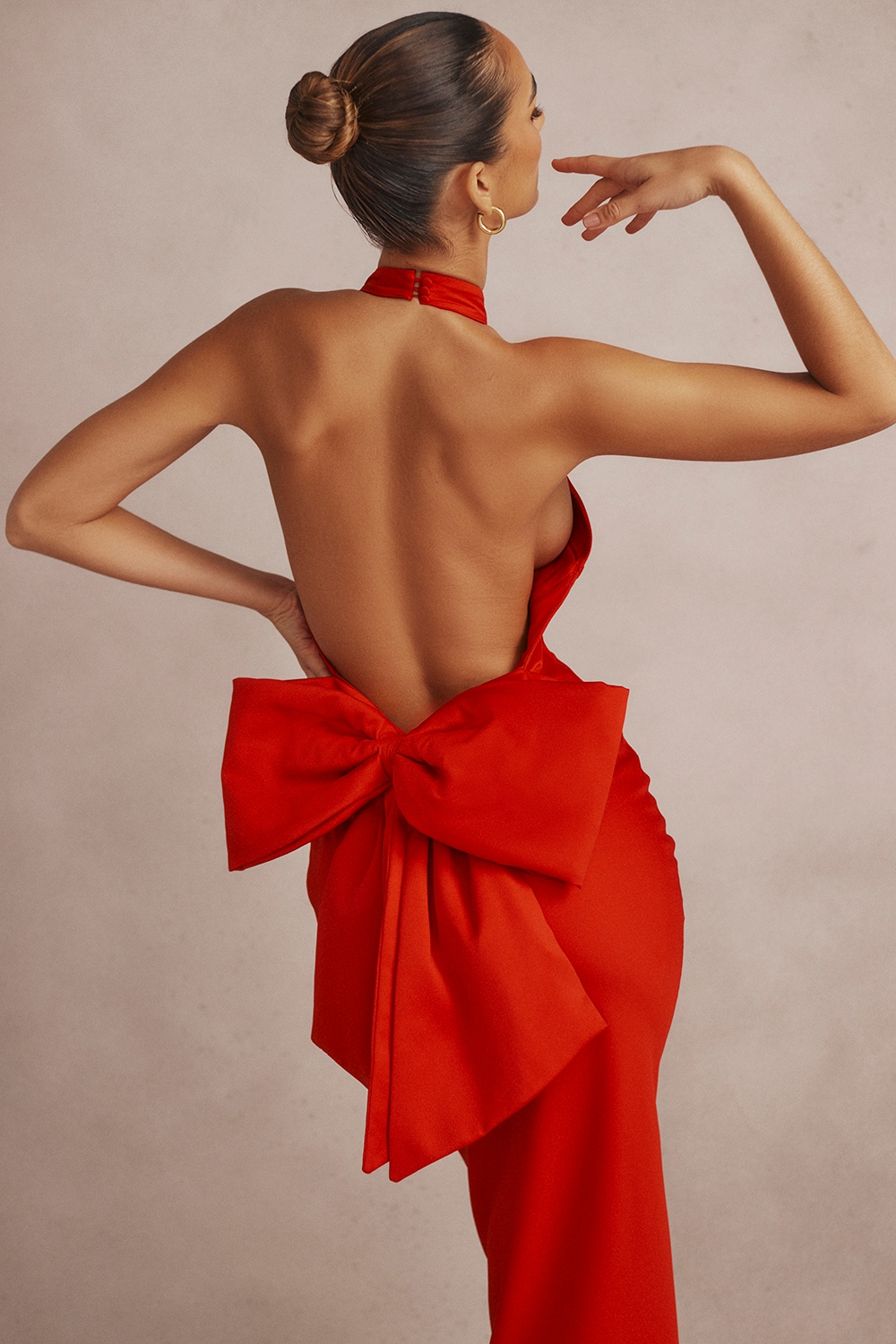 Ilaria  Red Bow Halter Dress — image 15