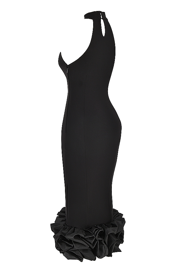 Juniper  Black Peplum Midi Dress — image 13