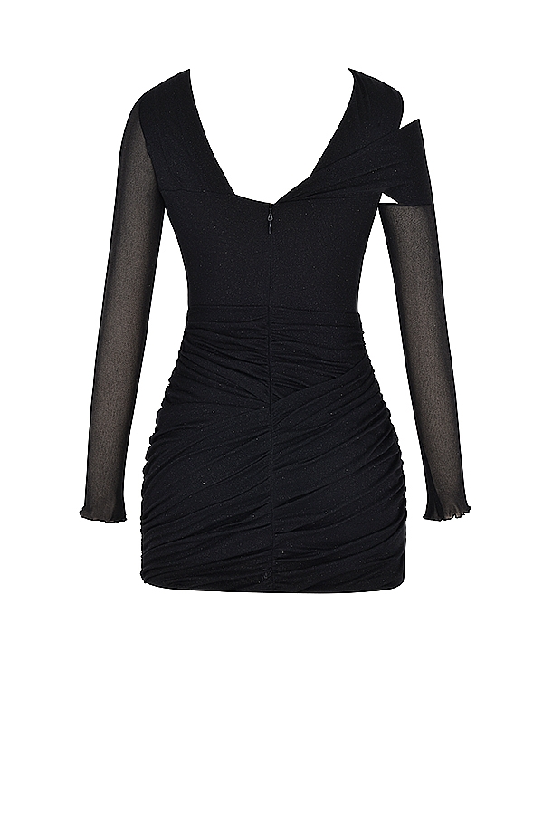 Santa  Black Glitter Cutout Mini Dress — image 13