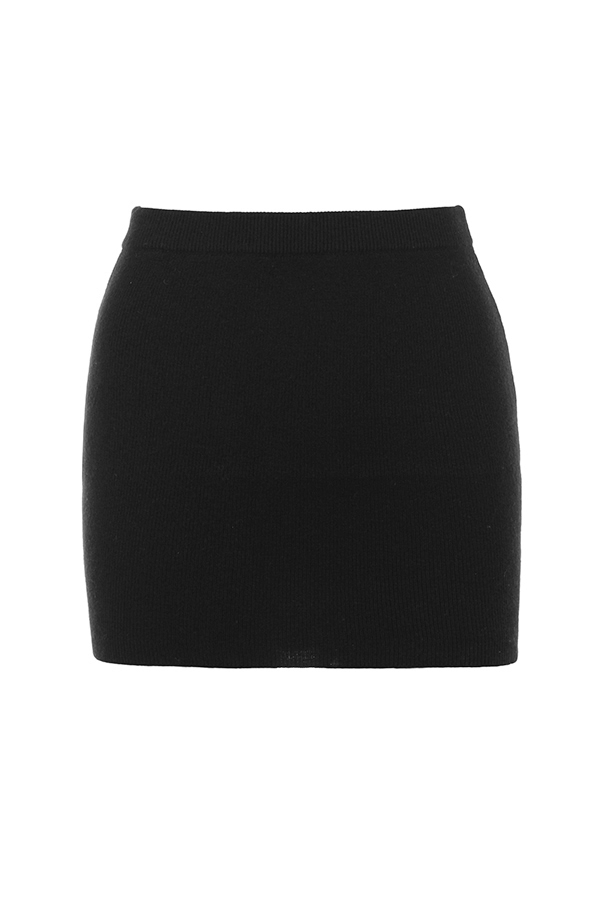 Avril  Black Cashmere Mini Skirt — image 13