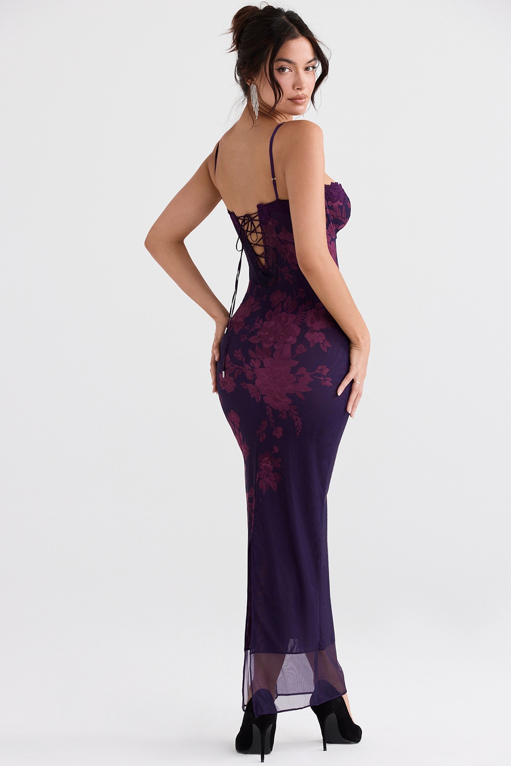 Aiza  Grape Floral Print Maxi Dress — image 9
