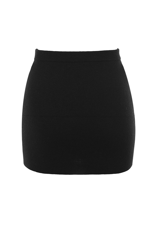 Avril  Black Cashmere Mini Skirt — image 15
