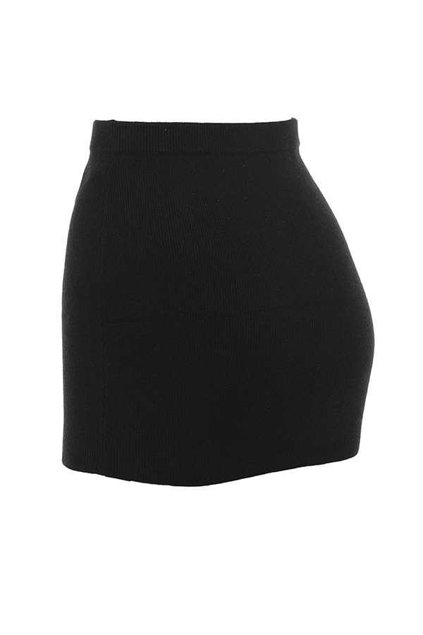 Avril  Black Cashmere Mini Skirt — image 14