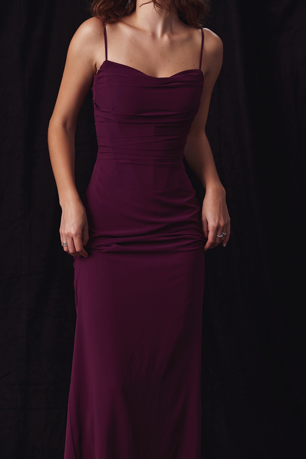 Lani  Merlot Corset Maxi Dress — image 8