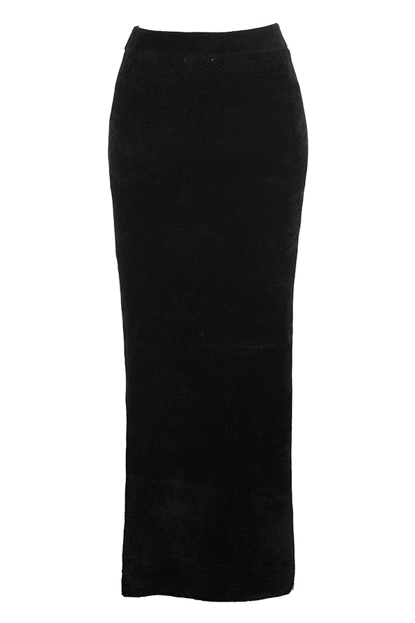 Rene  Black Chenille Maxi Skirt — image 15