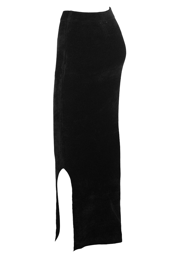 Rene  Black Chenille Maxi Skirt — image 14