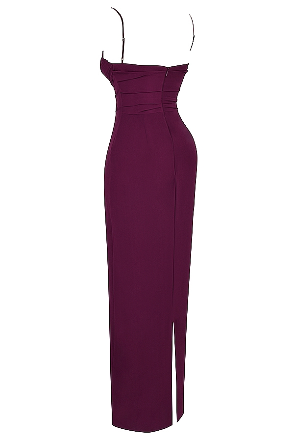 Lani  Merlot Corset Maxi Dress — image 11