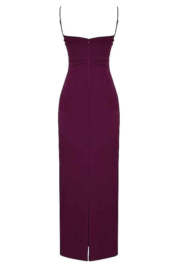 Lani  Merlot Corset Maxi Dress — image 12